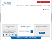 Tablet Screenshot of frontieradjusters.com